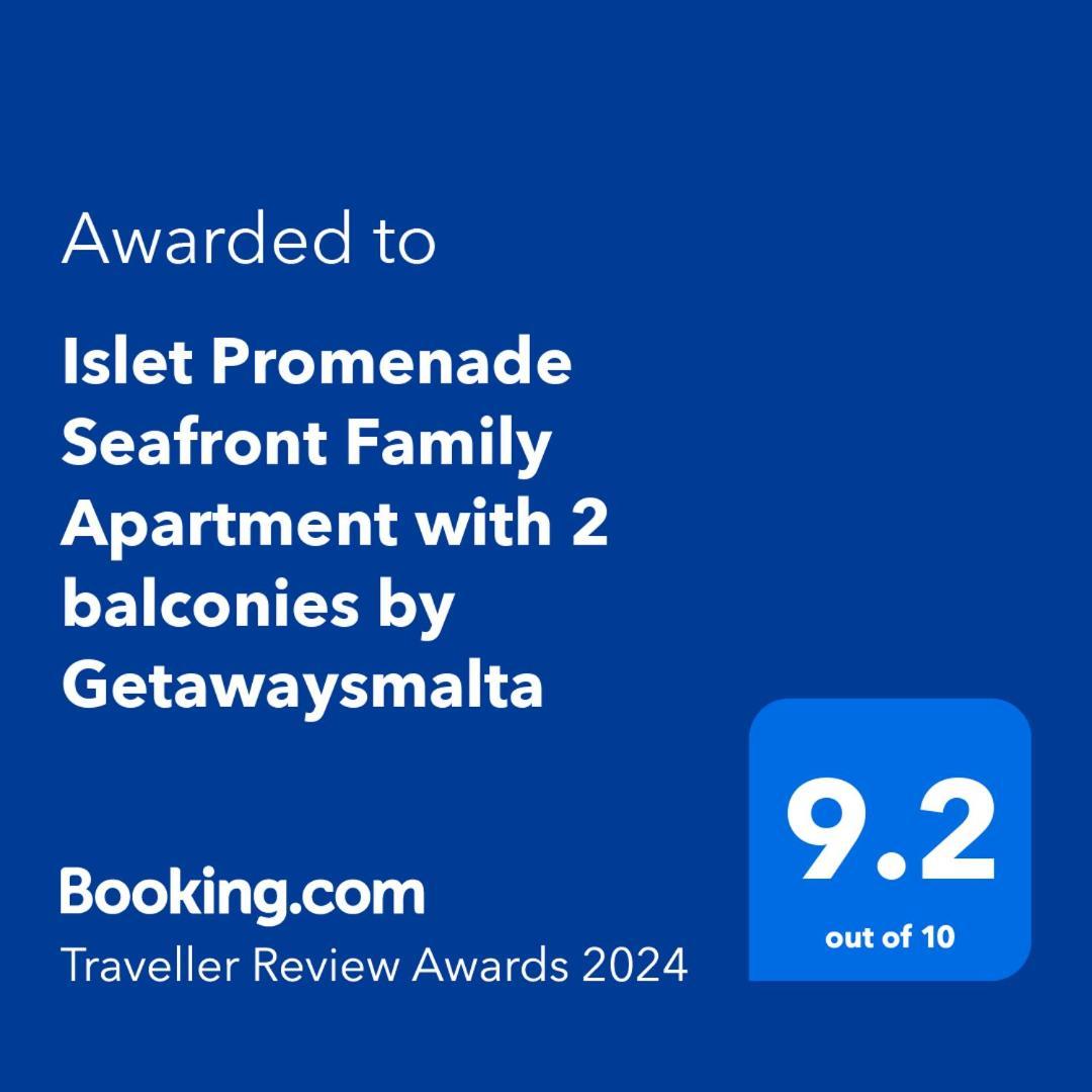 Islet Promenade Seafront Family Apartment With 2 Balconies By Getawaysmalta St. Paul's Bay Exterior foto